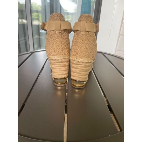 Franco Sarto Marsha Espadrille Wedge Sandals Beige Size 8.5 M - Picture 14 of 16